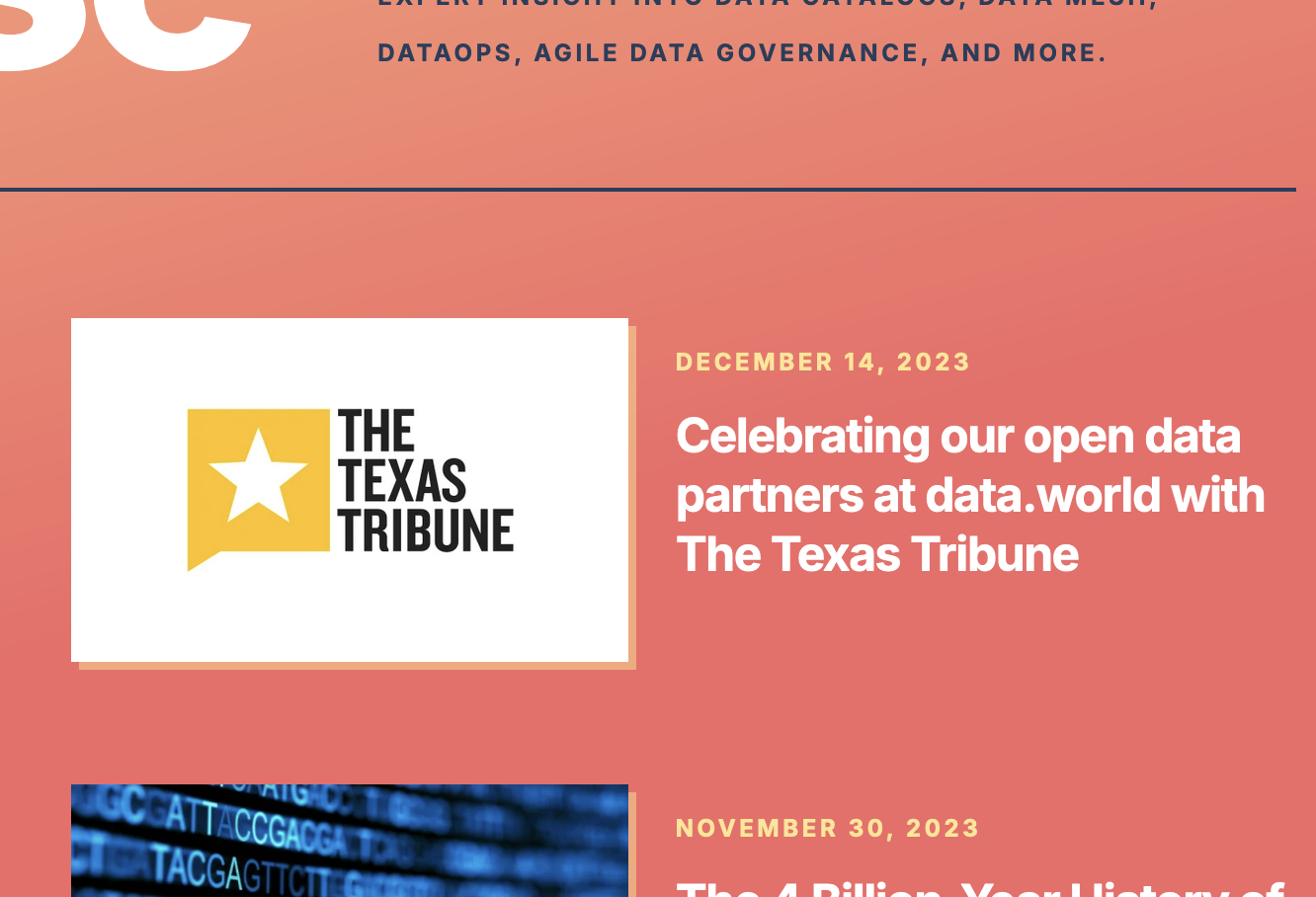 Celebrating our open data partners at data.world with The Texas Tribune
